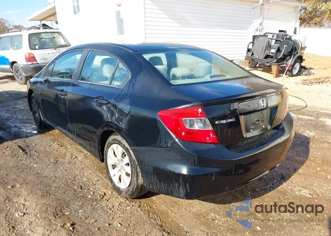 2012 Honda Civic Lx z USA, uszkodzony, nr VIN 19XFB2F54CE389756